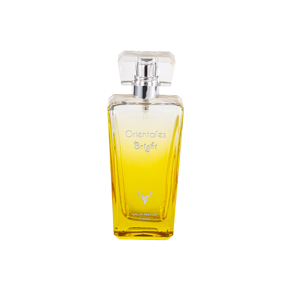 KY100-WJ64 50ML Gradient Coating Yellow Glass Perfume Bottle Na May Transparent K Resin Cap