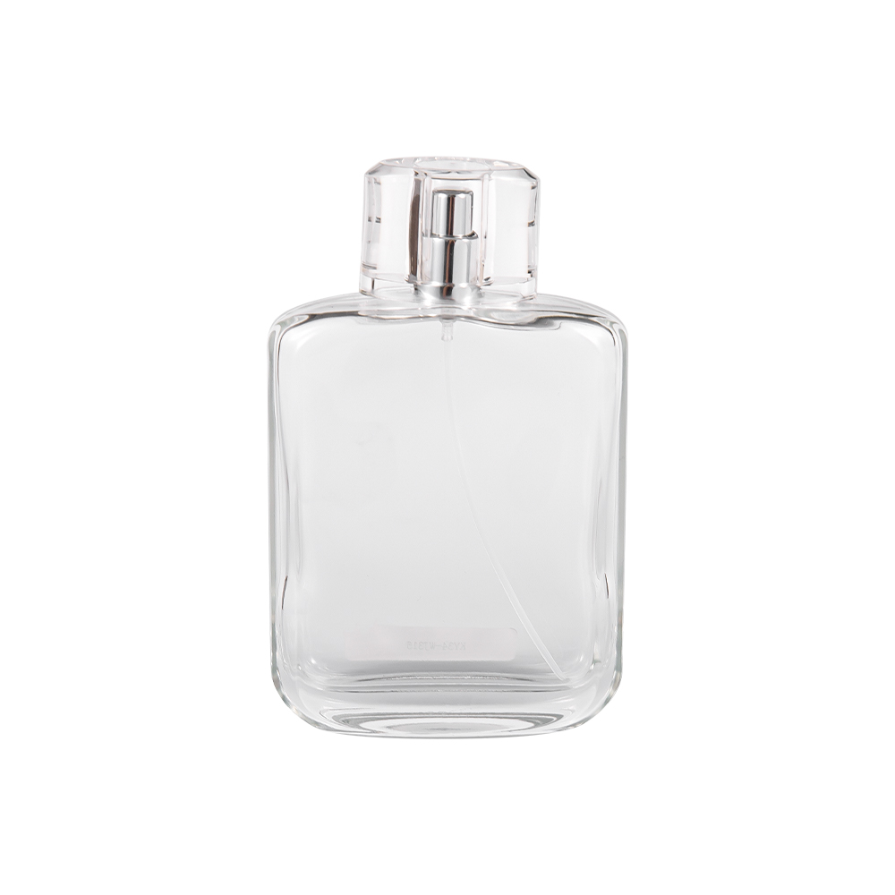 KY34-WJ315 100ML Clear Glass Perfume Bottle na May Clear SURLYN Plastic Cap