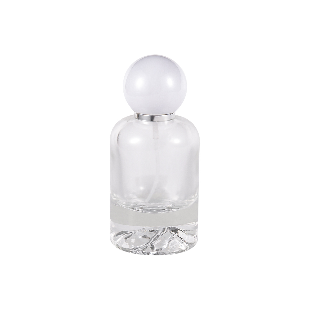 GC5300-WJ2538 50 100ML Flint Glass Perfume Bottle na may Mountain Bottom at Spherical Plastic Cap