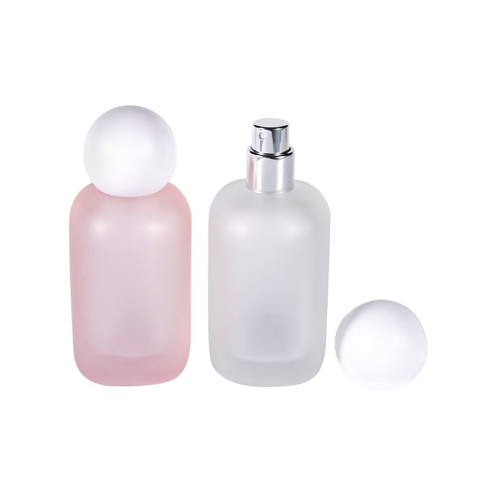GC5155-WJ2537 50ML Round Frosted Glass Perfume Bottle na may Spherical Cap