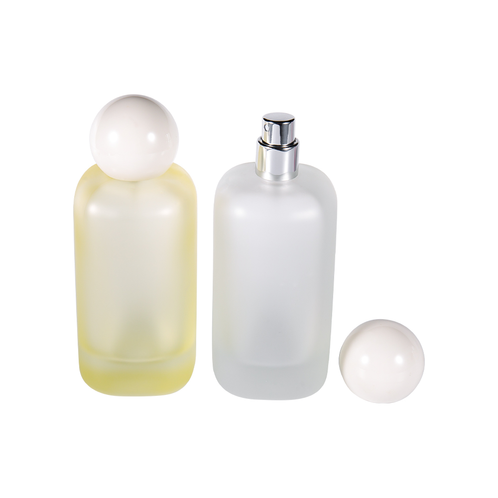 GC5156-WJ2537 100ML Round Frosted Glass Perfume Bottle na may Spherical Cap