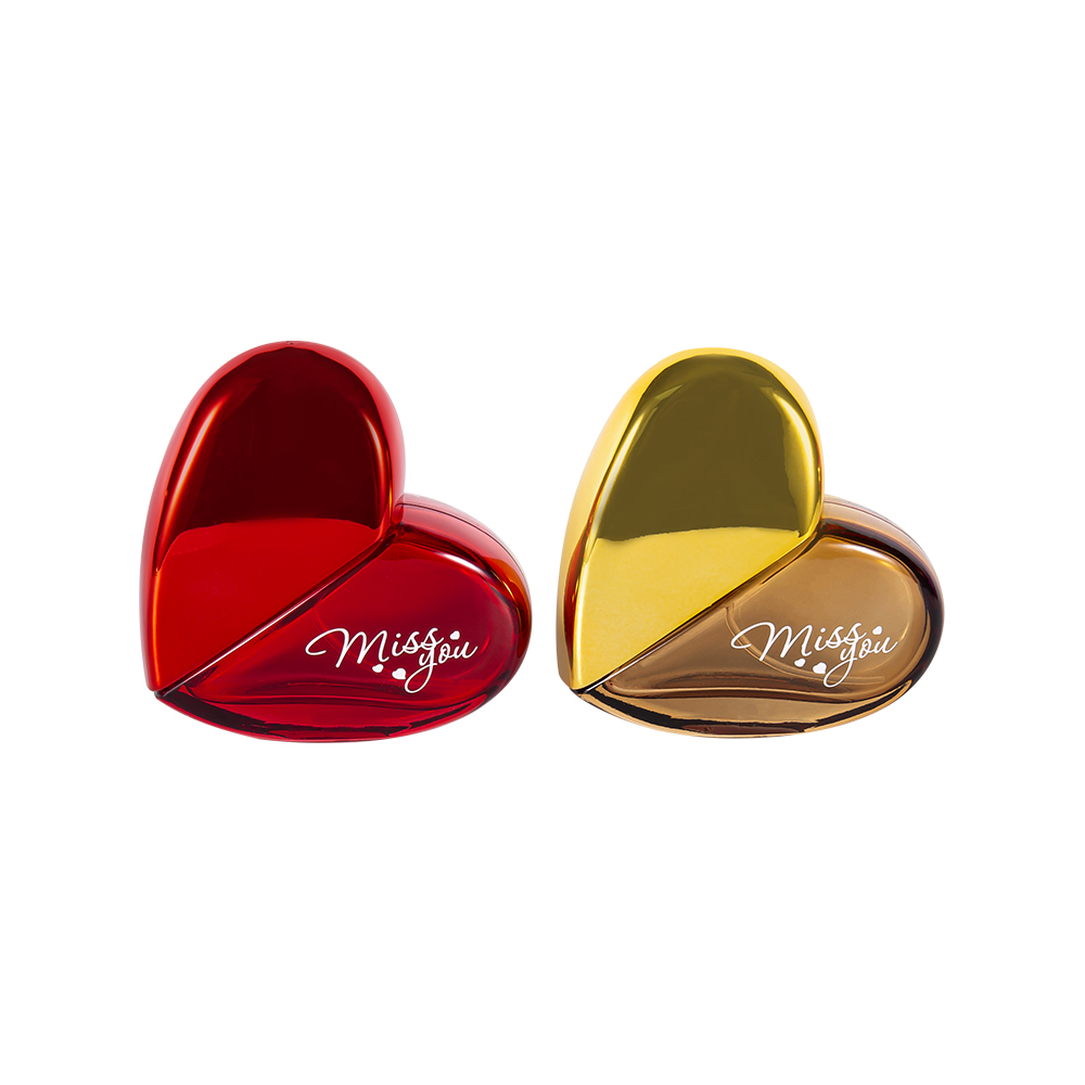 GC193-WJ501 50ML Bote ng Pabangong Bote na Hugis Puso na May UV PP Plastic Cap