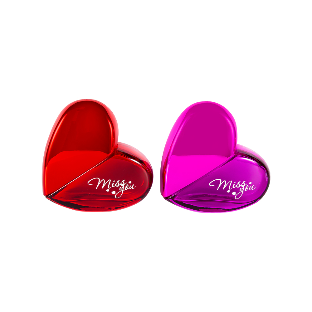 GC102-WJ797 100ML Heart Shape Glass Perfume Bottle na may UV PP Plastic Cap