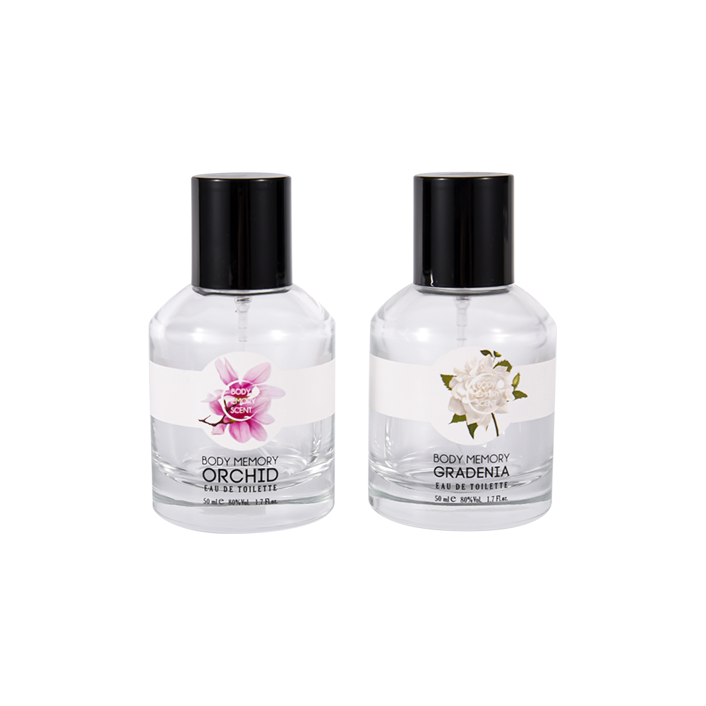 GC4815-WJ2531 50ML Clear Glass Perfume Bottle na may Black PP Plastic Cap