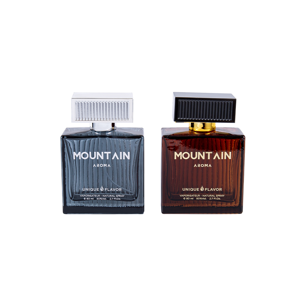 GC4311-WJ2092 80ML Vertical Stripes Glass Perfume Bottle na May ABS Plastic Stripes Cover