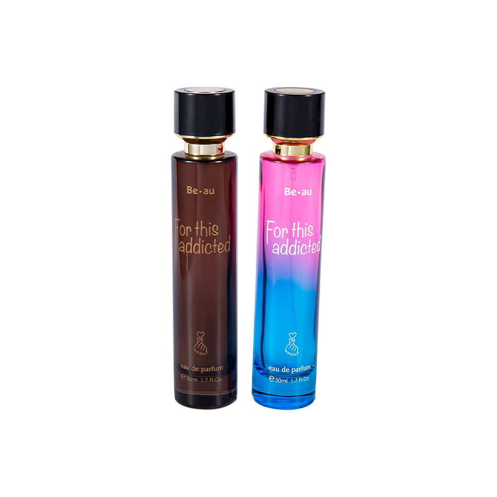GC4468-WJ2390 50ML Slim Cylindrical Glass Perfume Bottle Set na may Plastic Cap