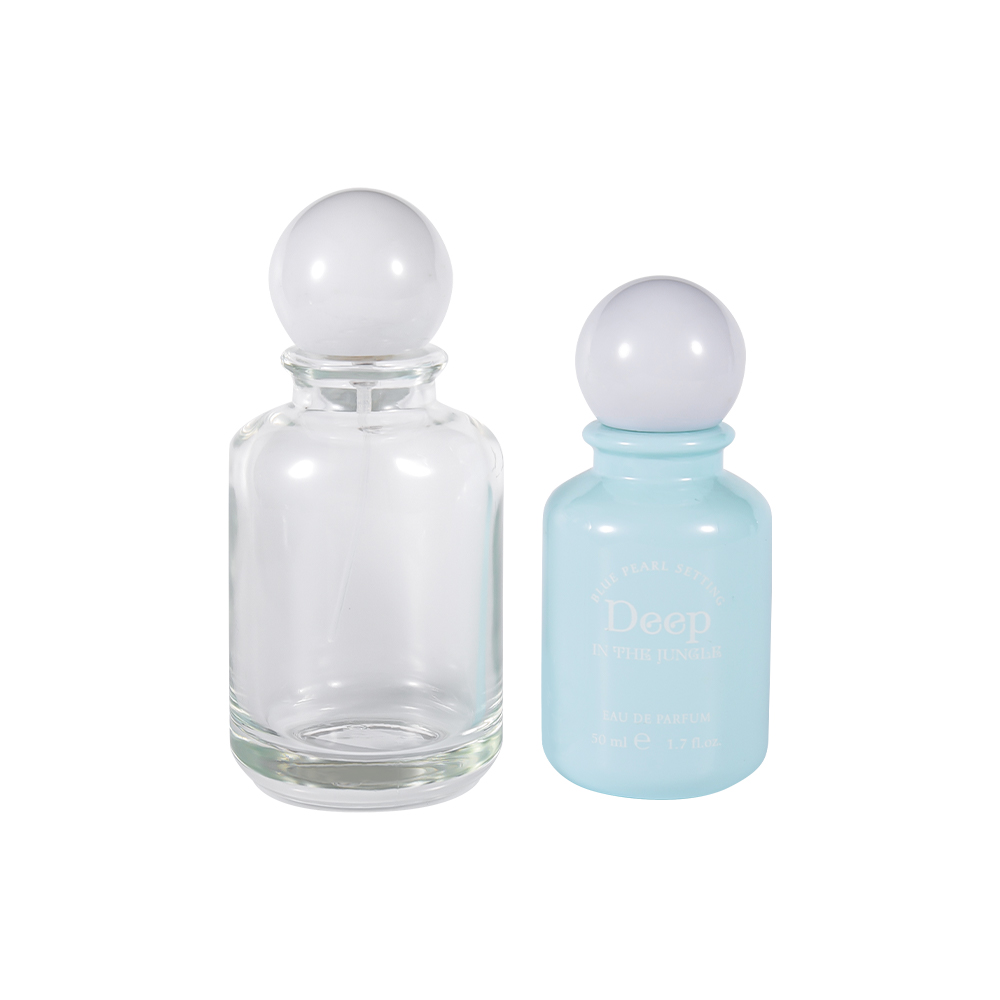 GC4819-WJ2538 100ML Flint Glass Perfume Bottle na may Makintab na Puti/Itim na Cap