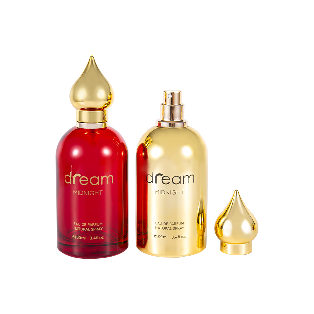 GC4128-WJ832 100ML Middle-Eastern Style Perfume Bottle Set na May UV Gold Arabic Pattern Perfume Cap