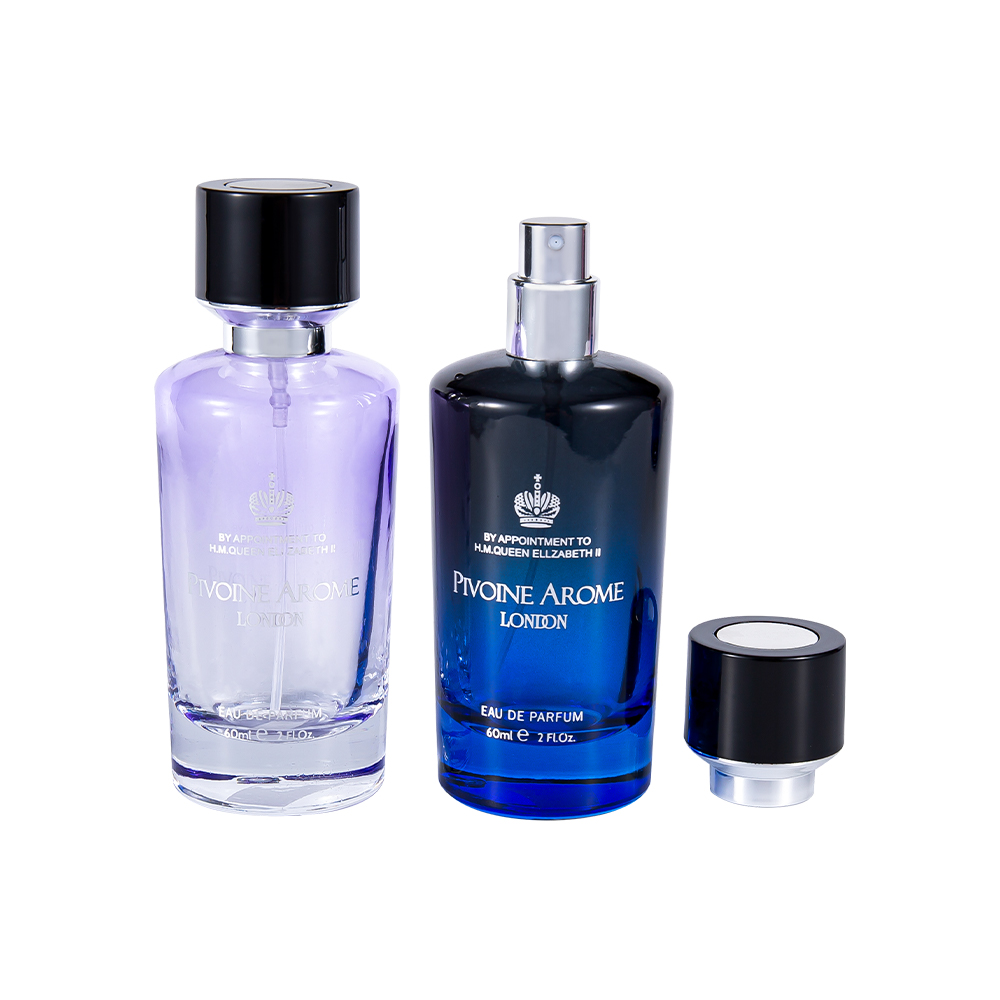 KY1597-WJ2390 60ML High Quality Glass Perfume Bottle Set na may ABS at PP Perfume Cap