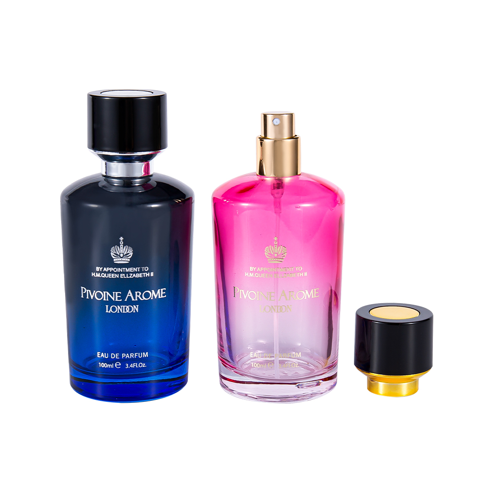KY1596-WJ2390 100ML High Quality Glass Perfume Bottle Set na may ABS at PP Perfume Cap