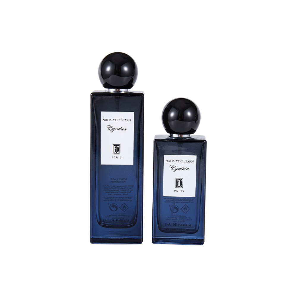 KY82-WJ2402 35ML Small Capacity Flat Rectangular Perfume Bottle Set na may Spherical Perfume Cap