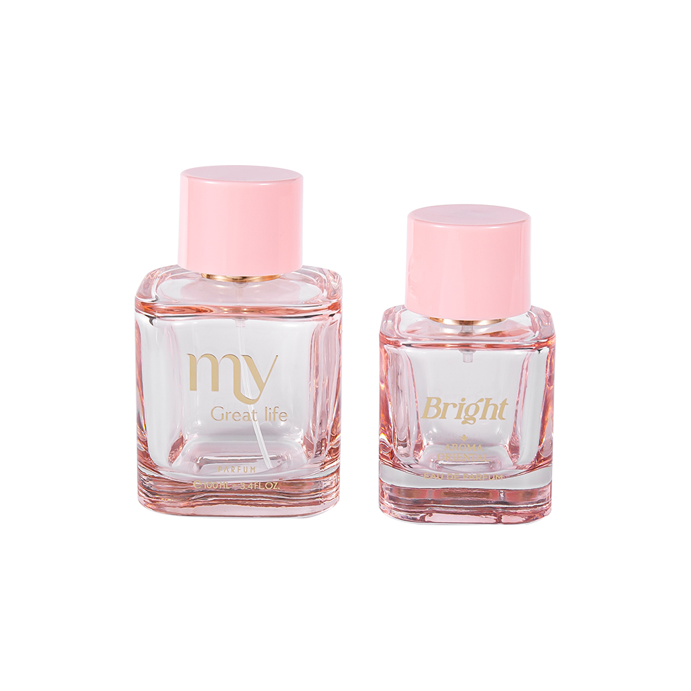 GC4569-WJ2463 100ML Coated Perfume Bottle Set na may Hot Stamping PP ABS Plastic Perfume Cap