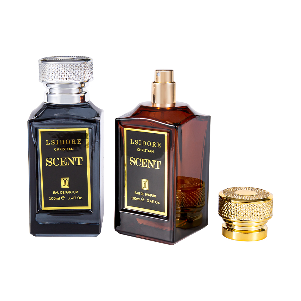 KY1522-WJ2341 100ML Luxury Hot Stamping Perfume Bottle Set na May Natatanging Perfume Cap