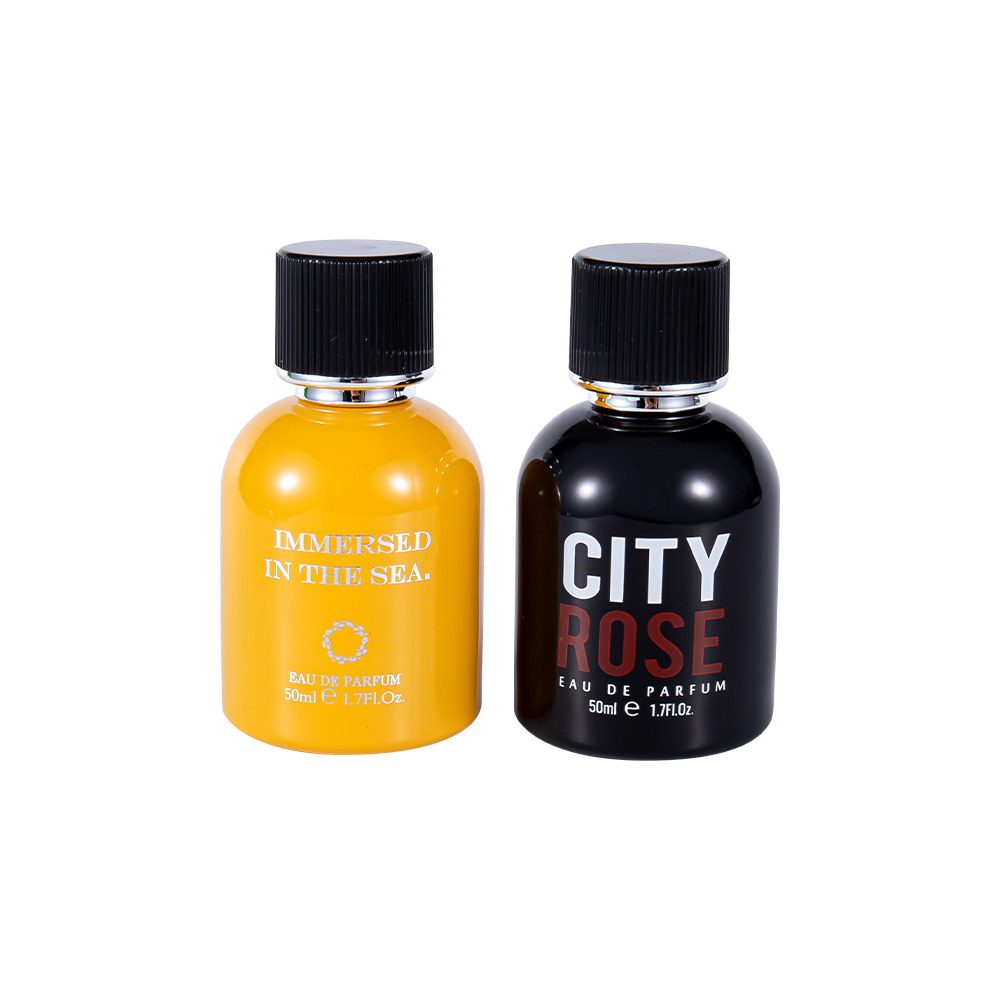 GC4464-WJ2339 50ML Brand New Dekorasyon na Bote ng Pabangong Salamin na May Itim na Takip ng Pabango